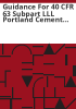 Guidance_for_40_CFR_63_subpart_LLL_Portland_cement_manufacturing_MACT_standards