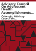 Advisory_Council_on_Adolescent_Health_accomplishments_for_2006-2008