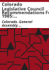 Colorado_Legislative_Council_recommendations_for_1985