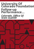 University_of_Colorado_Foundation_follow-up_performance_audit