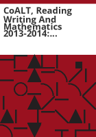 CoALT__reading_writing_and_mathematics_2013-2014