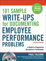 101_sample_write-ups_for_documenting_employee_performance_problems