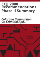 CCJJ_2008_recommendations_phase_II_summary
