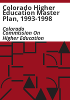 Colorado_higher_education_master_plan__1993-1998
