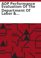 ADP_performance_evaluation_of_the_Department_of_Labor___Employment_data_processing_activities