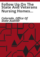 Follow_up_on_the_State_and_Veterans_Nursing_homes_performance_audit_October_2003