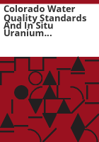 Colorado_water_quality_standards_and_in_situ_uranium_recovery