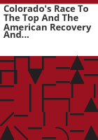 Colorado's race to the top and the American Recovery and Reinvestment Act, (ARRA)