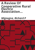 A_review_of_cooperative_rural_electric_association_compliance_with_the_Colorado_renewable_energy_standard_for_2009
