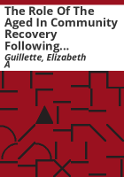 The_role_of_the_aged_in_community_recovery_following_Hurricane_Andrew