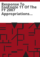 Response_to_Footnote_11_of_the_FY_2007_appropriations_Long_bill