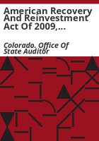 American_recovery_and_reinvestment_act_of_2009__Workforce_investment_act__Summer_youth_program_services__Department_of_Labor_and_Employment__performance_audit