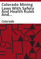 Colorado_mining_laws_with_safety_and_health_rules_and_regulations