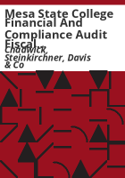 Mesa_State_College_financial_and_compliance_audit_fiscal_years_ended_June_30__2006_and_2005