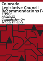 Colorado_Legislative_Council_recommendations_for_1990