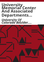 University_Memorial_Center_and_associated_departments_annual_reports