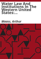 Water_law_and_institutions_in_the_Western_United_States
