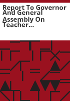 Report_to_Governor_and_General_Assembly_on_teacher_education