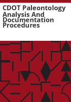 CDOT_paleontology_analysis_and_documentation_procedures
