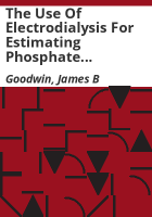 The_use_of_electrodialysis_for_estimating_phosphate_availability_in_calcareous_soils