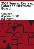 2009_sunset_review__Colorado_Electrical_Board