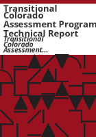 Transitional Colorado Assessment Program technical report