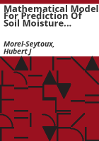 Mathematical_models_for_prediction_of_soil_moisture_profiles
