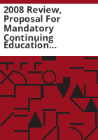 2008_review__proposal_for_mandatory_continuing_education_for_electricians