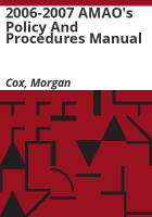 2006-2007_AMAO_s_policy_and_procedures_manual